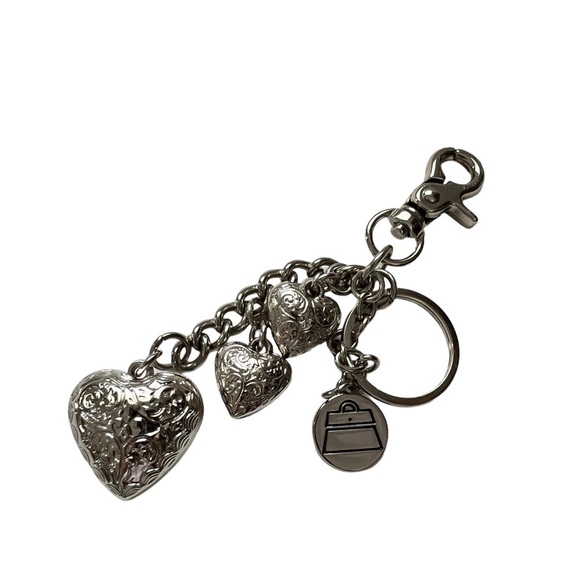 Kathy Van Zeeland Charm Keychain Silver Tone - Picture 8 of 8